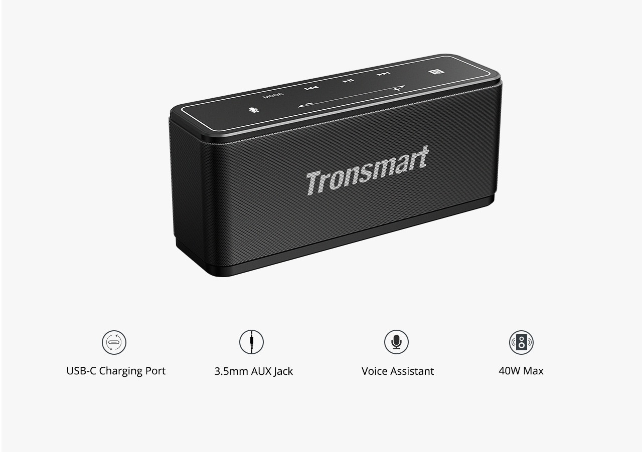 Tronsmart Mega altoparlante Bluetooth altoparlante portatile da 40W con controllo Touch Soundbar supporto assistente vocale, NFC,MicroSD