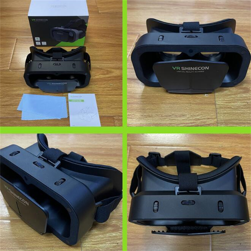 Occhiali VR con schermo gigante G10 IMAX originale scatola di realtà virtuale 3D casco di cartone Google per Smartphone da 4.7-7 ", Joystick abbinato