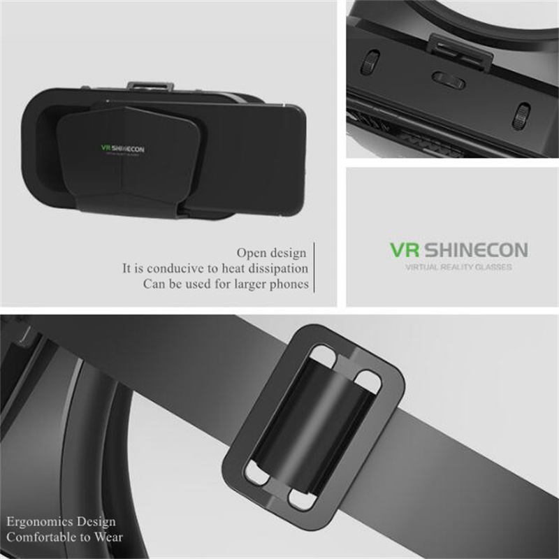 Occhiali VR con schermo gigante G10 IMAX originale scatola di realtà virtuale 3D casco di cartone Google per Smartphone da 4.7-7 ", Joystick abbinato