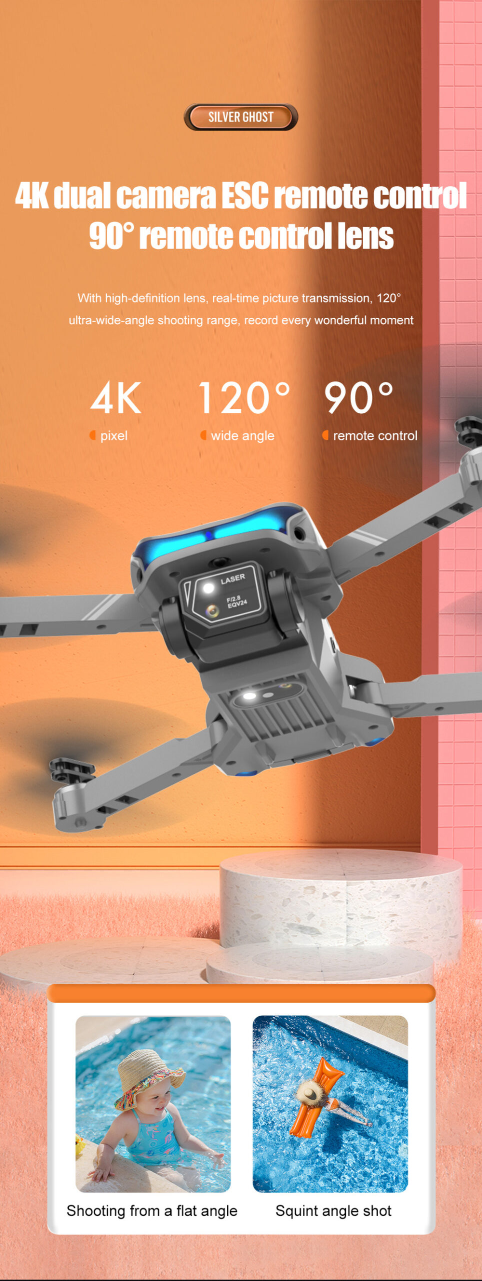 Antenna UAV XT9 ad alta definizione dual lens pixel multi-rotor UAV flusso ottico fisso ad alto posizionamento telecomando drone