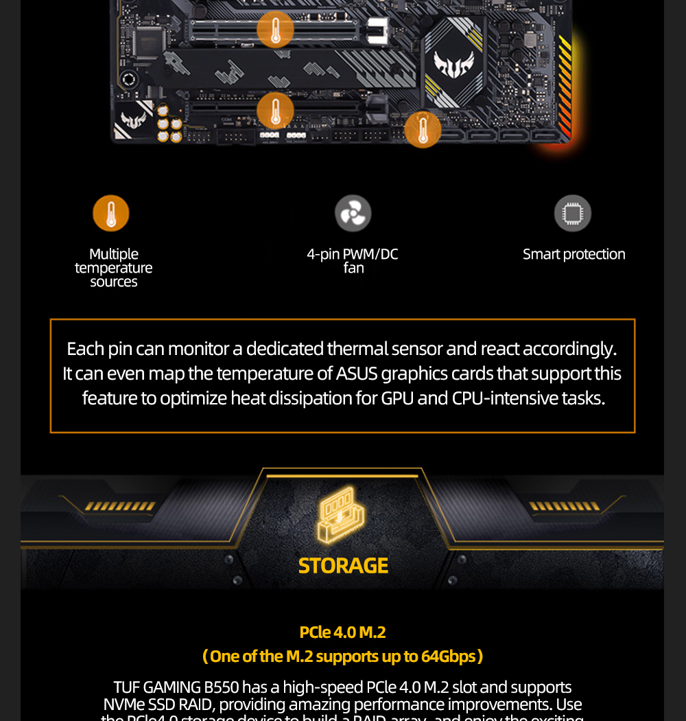 AMD New Ryzen 7 5700X + ASUS TUF GAMING B550M-PLUS scheda madre Micro-ATX B550M AMD B550 DDR4 4800(OC) MHz 128G M.2 SATA Socket AM4