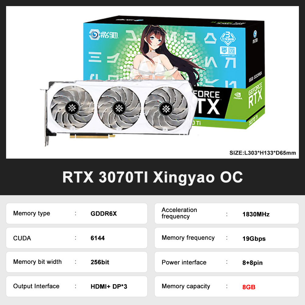 GALAXY New RTX3070TI RTX 3070 8G LHR GAMING schede grafiche NVIDIA GDDR6X RTX 3070Ti 256bit PCI 4.0 scheda Video placa de video