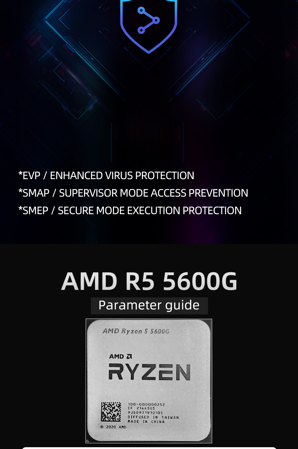 ASUS New TUF GAMING B550M PLUS scheda madre da 128GB + AMD nuova CPU Ryzen 5 5600G 3.9GHz Six-Core + SAMSUNG 870 EVO 250G SSD