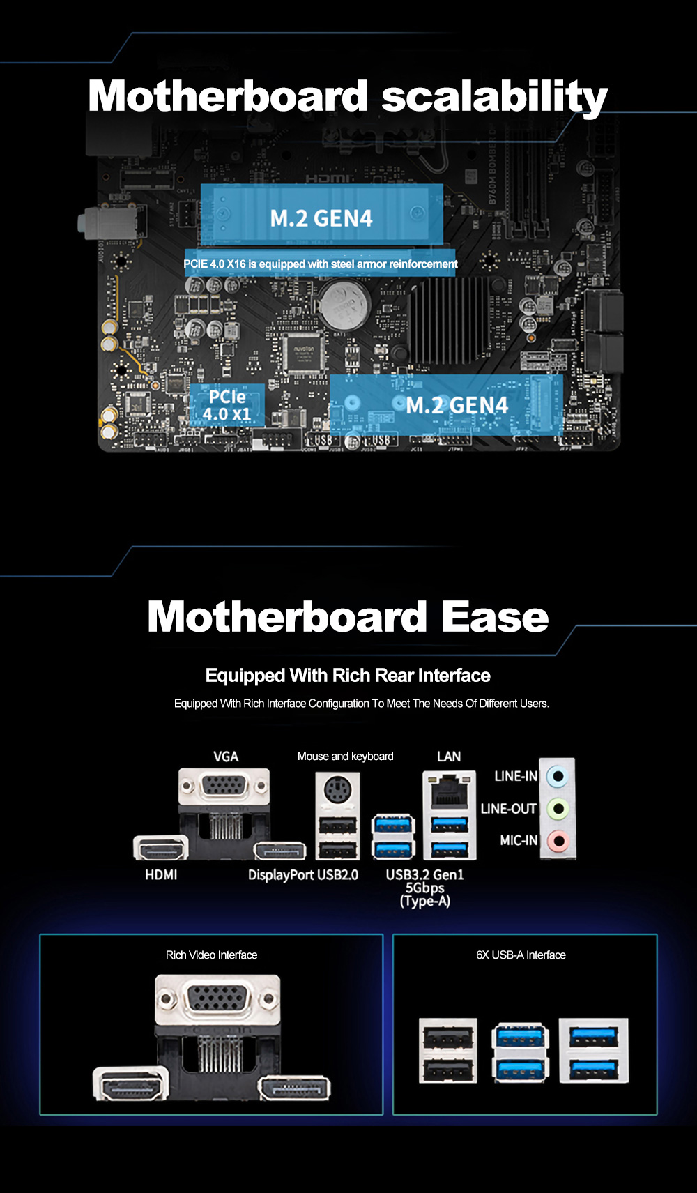 MSI B760M BOMBER DDR4 nuova scheda madre + processore Intel Core I5-13600KF 3.5 GHz 14-Core 20-Thread CPU 10NM L3 = 24M 125W LGA 1700