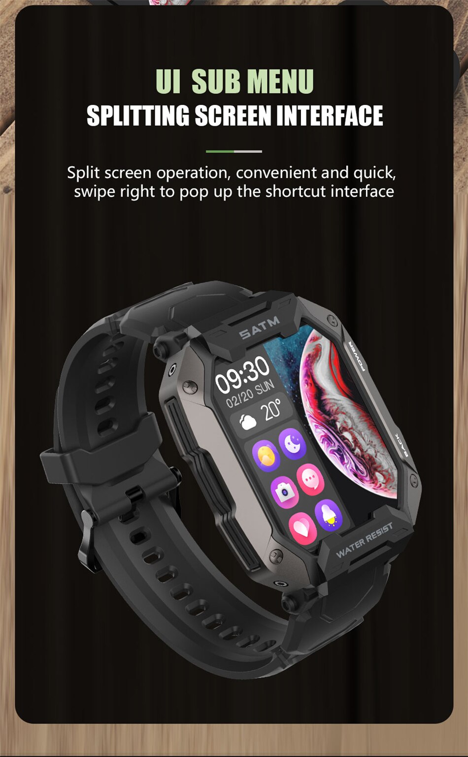 Nuovo Smart Watch per uomo Bluetooth Full Touch Screen 5ATM orologi impermeabili sport Fitness uomo Smartwatch uomo Relogio Masculino