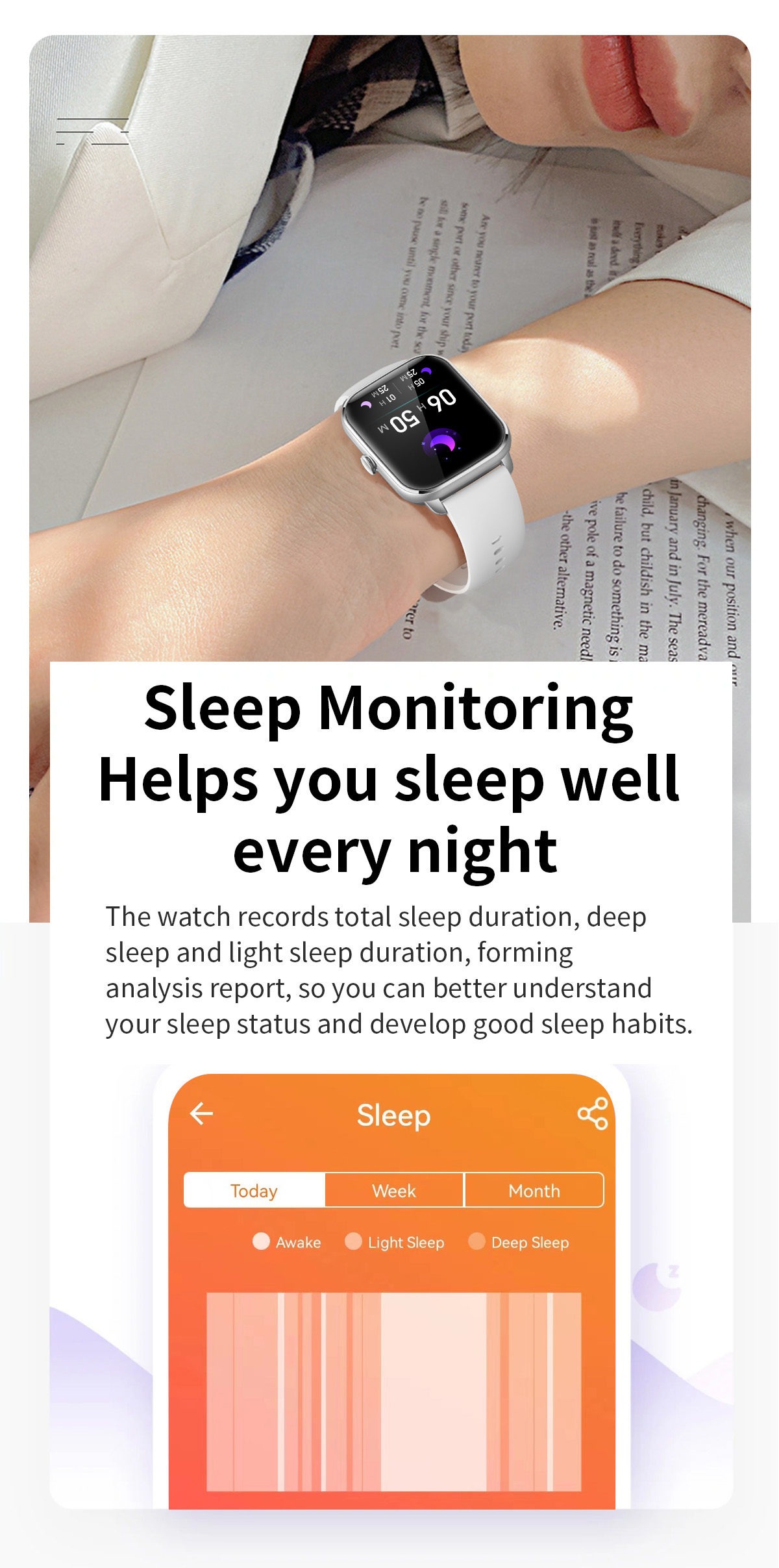 COLMI C61 Smartwatch 1.9 pollici a schermo intero Bluetooth Calling cardiofrequenzimetro Sleep Monitor 100 + modelli sportivi Smart Watch per uomo donna