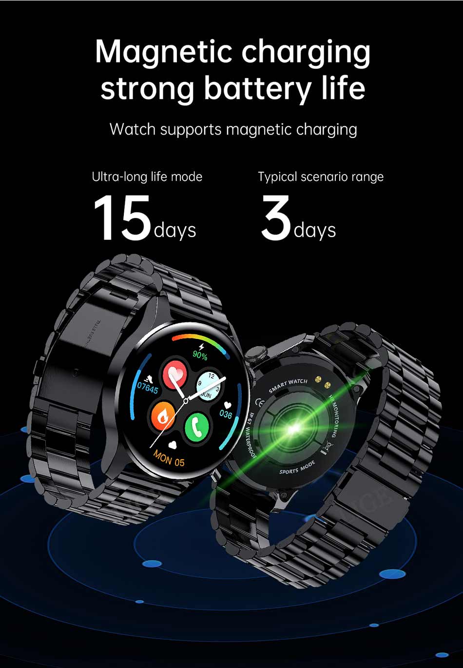 2023 LIGE Bluetooth Call Smart Watch Men Full Touch Sport Fitness orologi impermeabile cardiofrequenzimetro Smartwatch uomo Android IOS