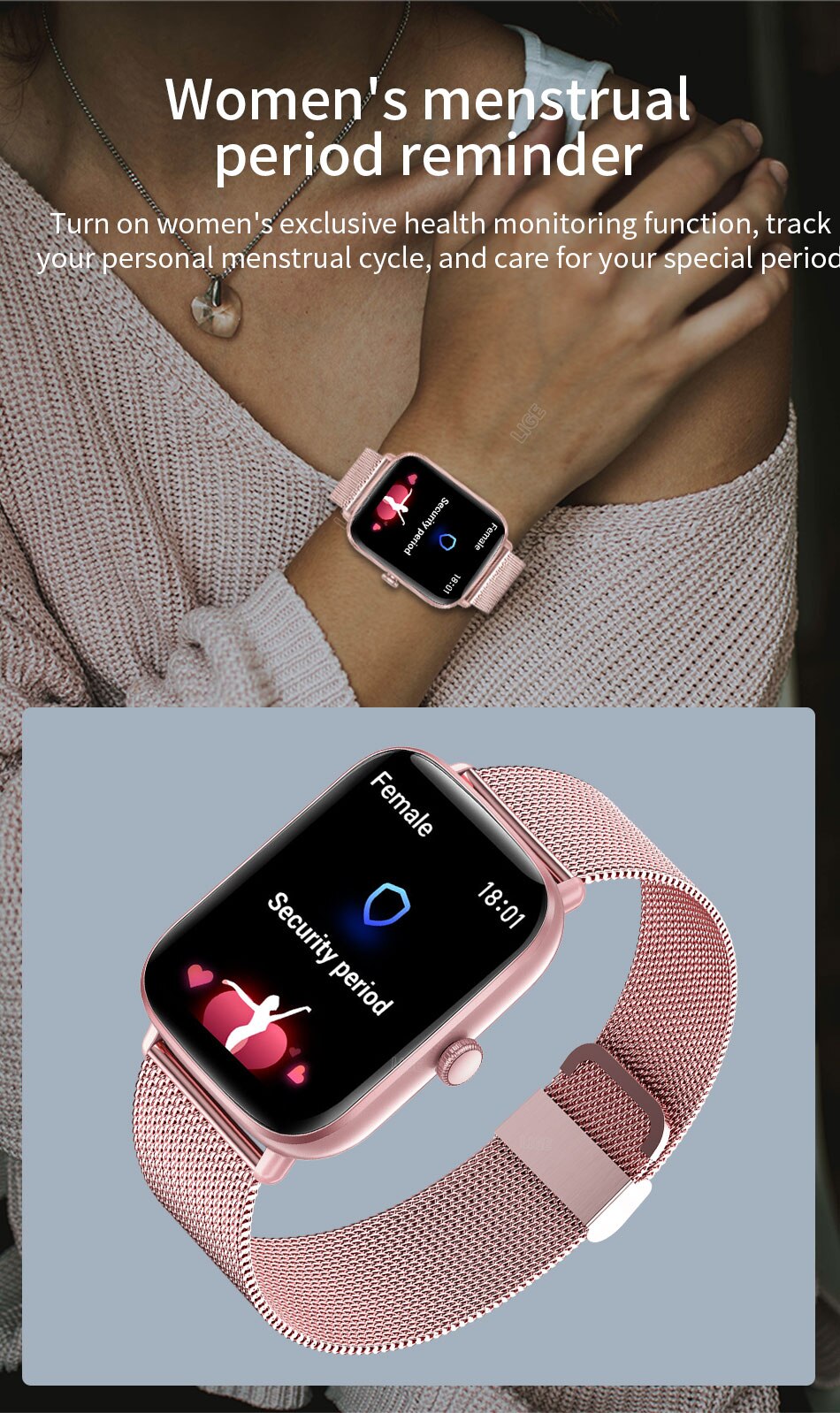 2023 LIGE Smart Watch uomo donna monitoraggio della frequenza cardiaca orologi sportivi uomo IP68 impermeabile donna Smartwatch uomo per Xiaomi Huawei