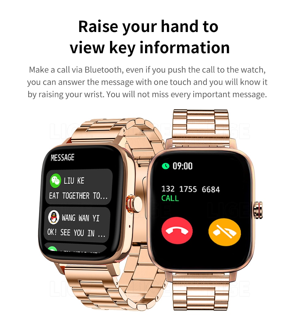 2023 uomini Smart Watch donna quadrante personalizzato Smartwatch per uomo Android IOS impermeabile Bluetooth orologi Full Touch bracciale orologio da uomo