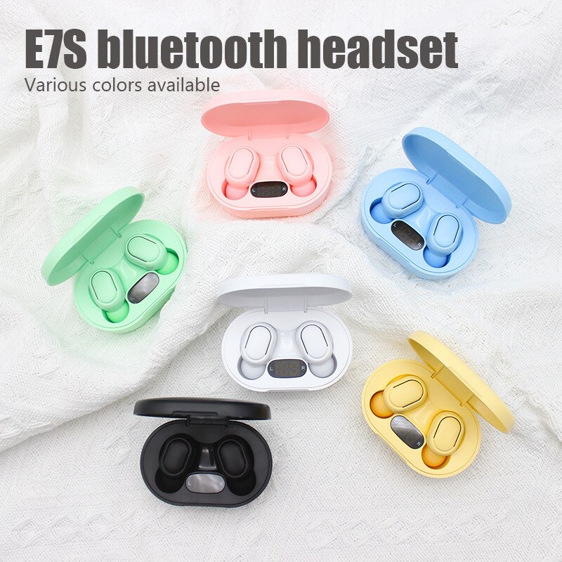 E7s TWS auricolare Bluetooth auricolare Wireless nell'orecchio cuffie sportive con riduzione del rumore Stereo con microfono auricolare