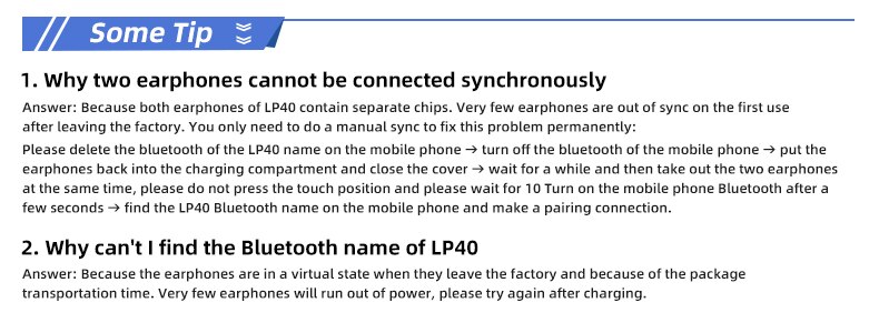 Auricolari Lenovo LP40 TWS Wireless Bluetooth 5.0 auricolari Bass Touch Control riduzione del rumore Stereo Standby lungo 230mAH