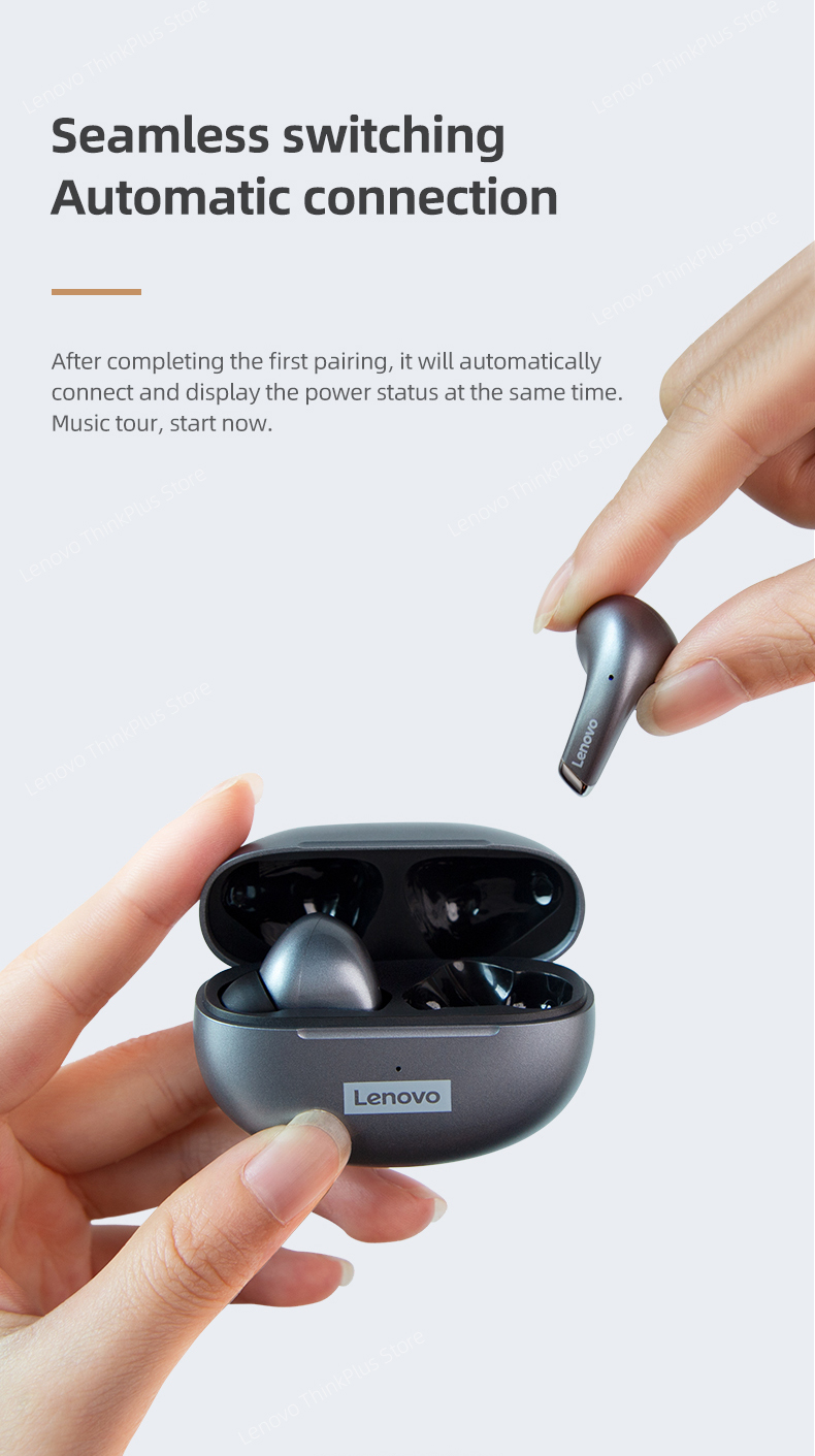 Auricolari Bluetooth Wireless Lenovo LP5 originali al 100% auricolari musicali HiFi con microfono cuffie sportive cuffie impermeabili 2022 novità