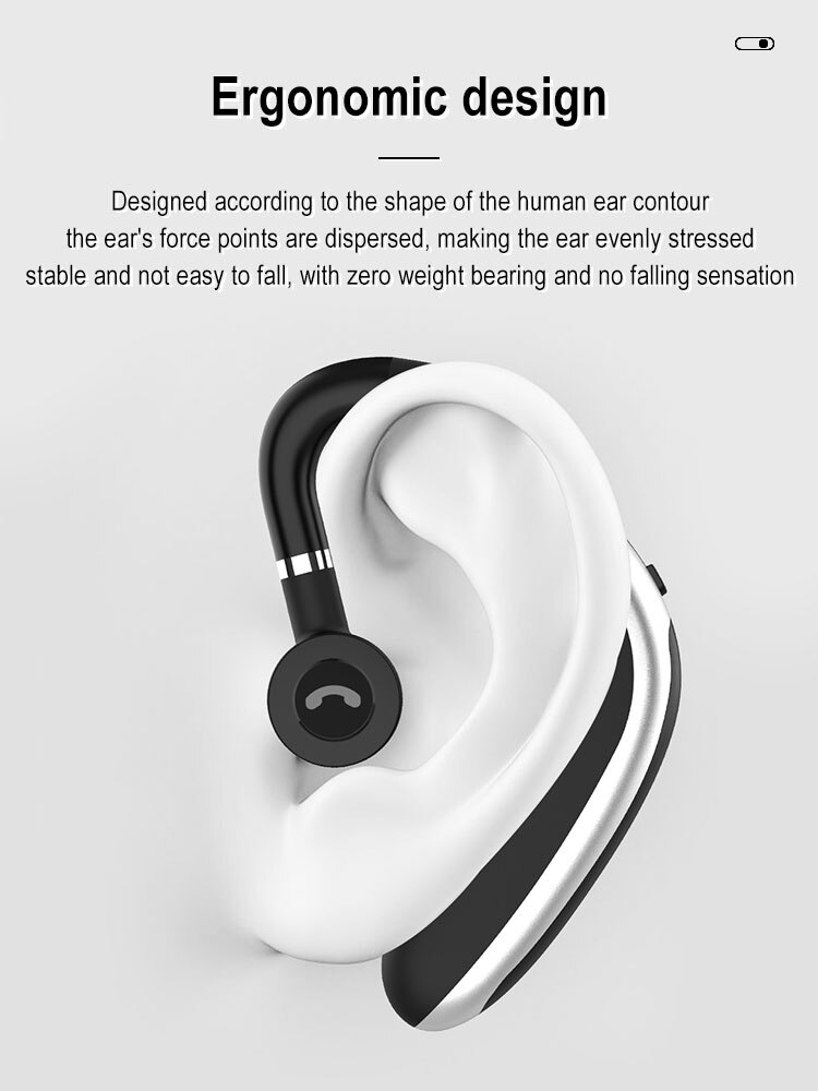 Auricolare Bluetooth Wireless K20 auricolare singolo orecchio sinistro e destro indossare auricolare in-Ear per chiamate di guida aziendale montato sull'orecchio