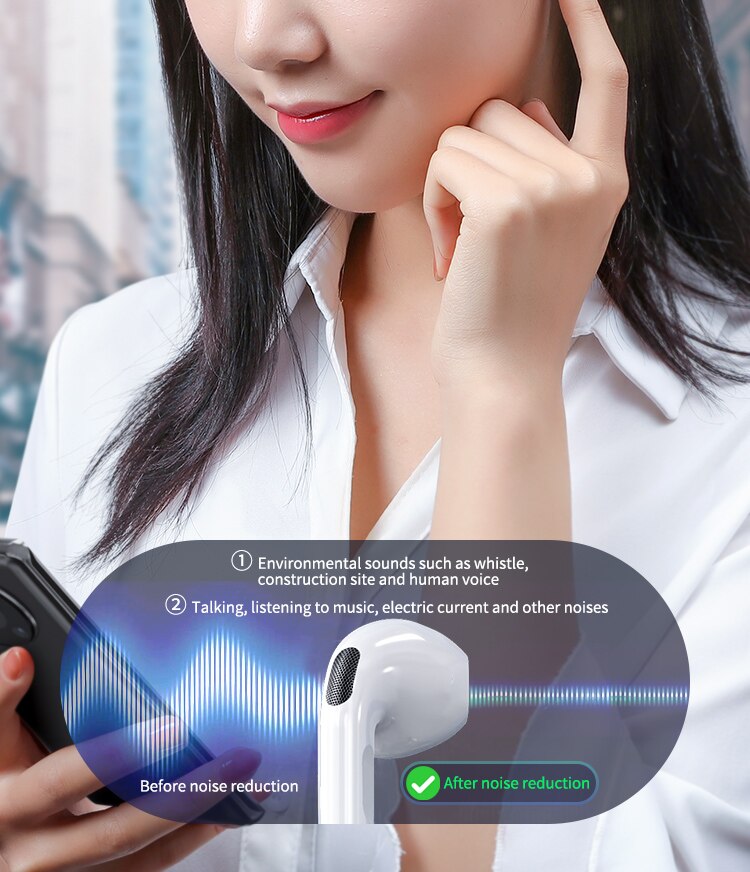 Cuffie Bluetooth Wireless Pro6 auricolari Tws Mini Heaset con custodia di ricarica auricolari impermeabili per tutti i telefoni Huawei iPhone