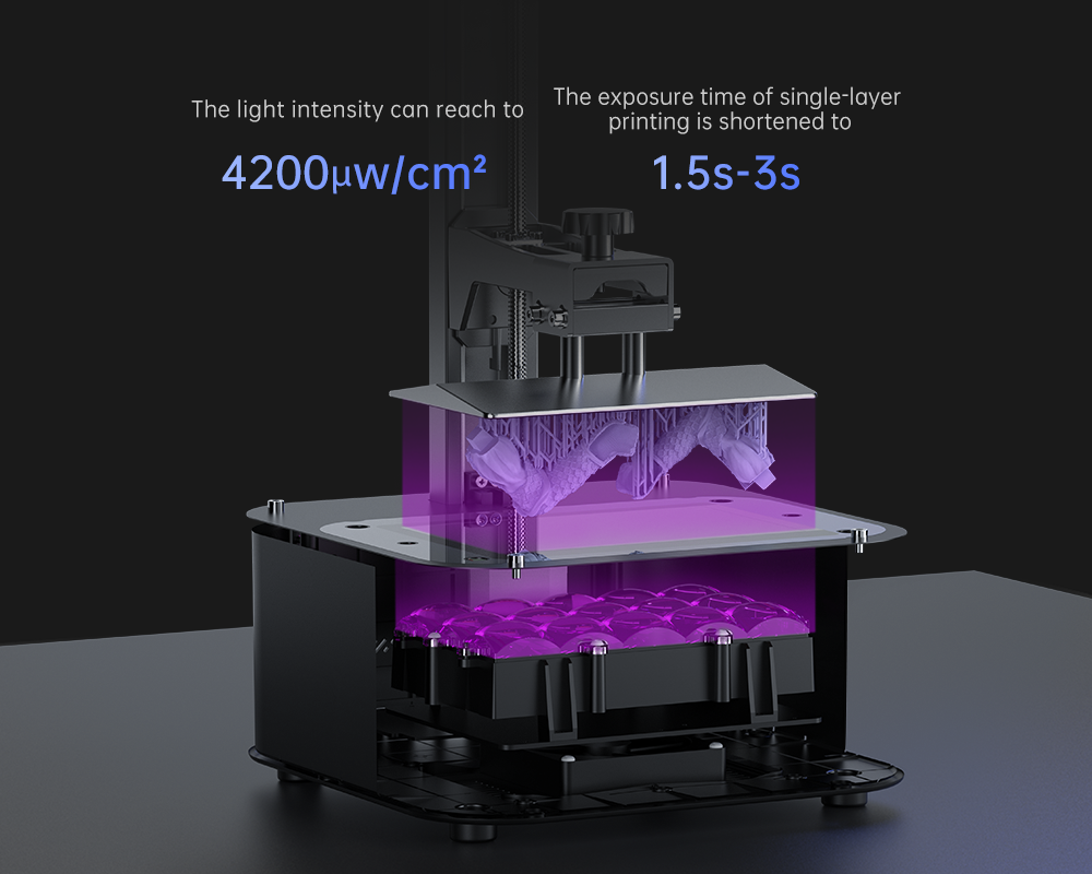 Stampante 3D in resina UV LCD ANYCUBIC Photon Mono 2 Stampa 3D ad alta velocità Schermo monocromatico 4K+ da 6,6" Dimensioni di stampa 165*143*89mm