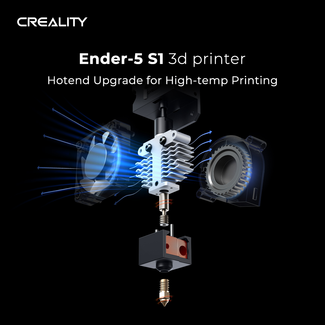 Stampante 3D CREALITY 3D Ender-5 S1 stampante 3D 250 mm/s stampa rapida Sprite estrusore diretto a doppia marcia livellamento automatico muslimb