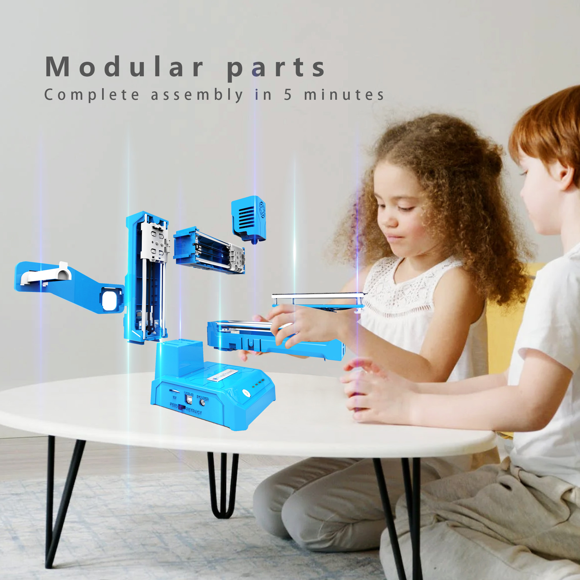 EasyThreed K9 Mini stampante 3D facile da usare Entry Level Toy Gift stampante 3D FDM TPU PLA filamento 1.75mm nero