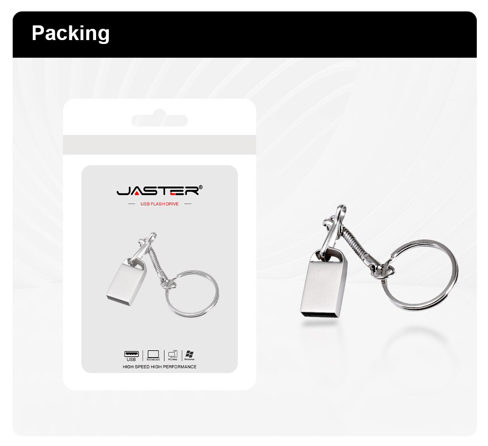 Mini chiavette USB Pen Drive in metallo 64GB Memory Stick aziendale dispositivi di archiviazione portachiavi gratuiti Pendrive argento U Disk