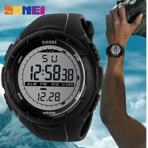 SKMEI Fashion Simple Sport watch Men Military Watches Alarm Clock Shock Resistant Waterproof Digital Watch reloj hombre 1025 - Image 6