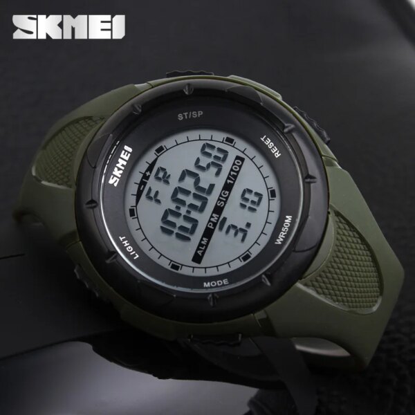 SKMEI Fashion Simple Sport watch Men Military Watches Alarm Clock Shock Resistant Waterproof Digital Watch reloj hombre 1025 - Image 3