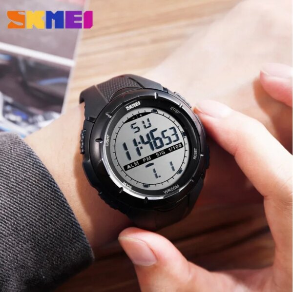 SKMEI Fashion Simple Sport watch Men Military Watches Alarm Clock Shock Resistant Waterproof Digital Watch reloj hombre 1025 - Image 4