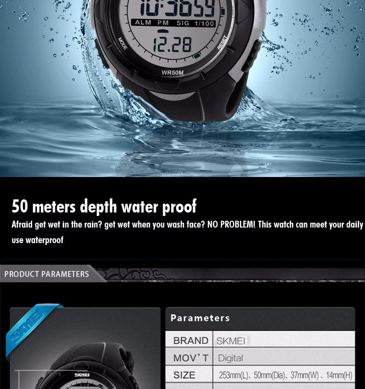SKMEI Fashion Simple Sport watch Men Military Watches Alarm Clock Shock Resistant Waterproof Digital Watch reloj hombre 1025