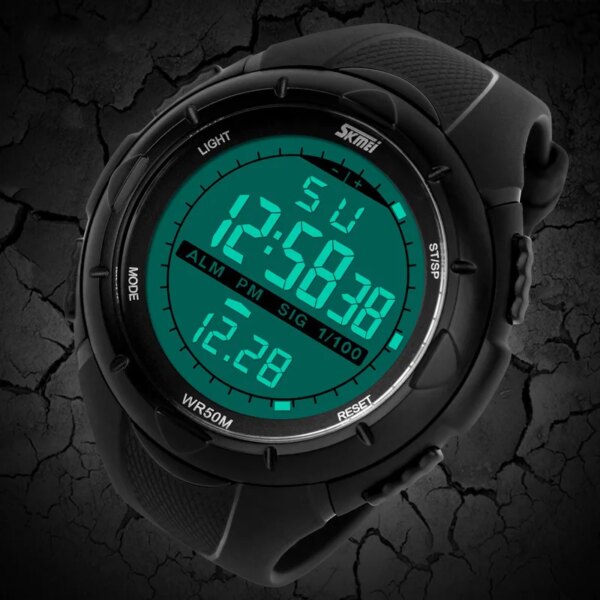 SKMEI Fashion Simple Sport watch Men Military Watches Alarm Clock Shock Resistant Waterproof Digital Watch reloj hombre 1025 - Image 2