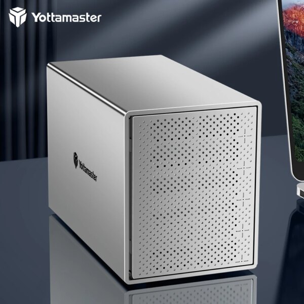 Yottamaster PS500C3 RAID Hard Drive Enclosure Support USB 3.1 5Gbps Type-C for 2.5" 3.5" SATA HDD/SSD 80TB (Sing 16TB)  Capacity