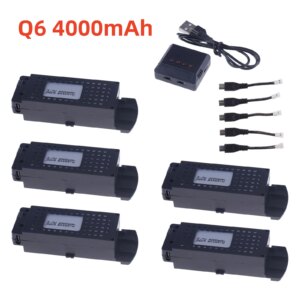 Q6 S6 G6 T6 K5 Drones Battery 3.7V 4000mAh for G6 S6 8K RC Quadcopter Spare Parts For G6 Pro Rechargeable Lipo Battery