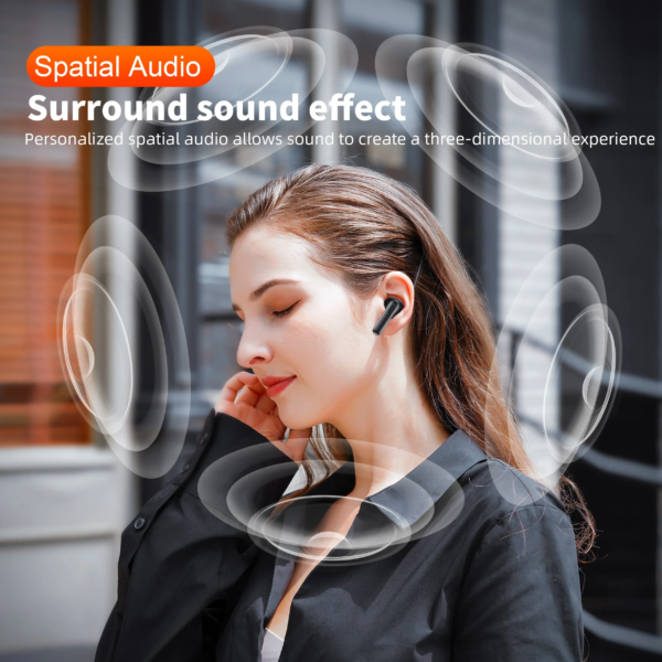 QERE E50 Wireless Headphones, TWS Bluetooth 5.3,HD Microphone,HIFI Earphones,13mm Driver,60ms Low Latency,4 Mics, ENC Call, New - Image 5