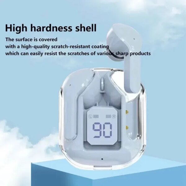 Original T2 Wireless Bluetooth Earphone Transparent HIFI Headphones LED Power Digital Display Stereo Sound Earphones for Xiaomi - Image 5