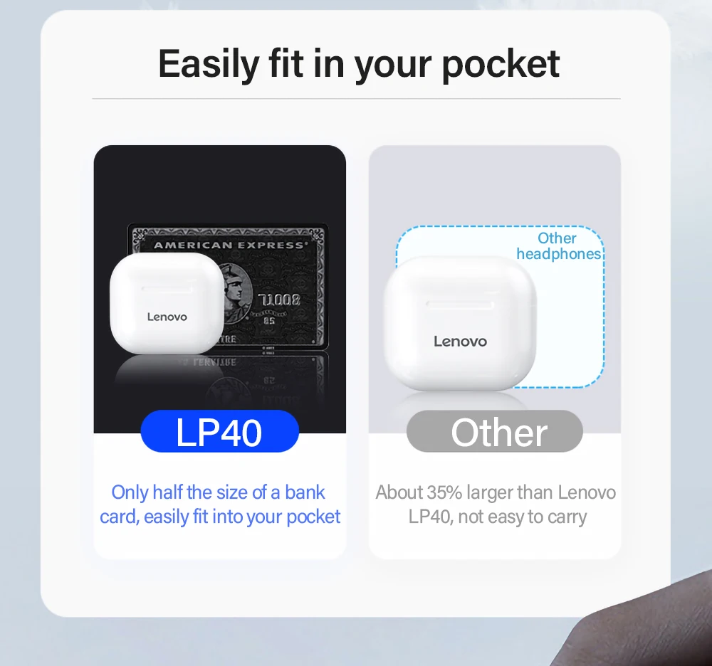 Original Lenovo LP40 wireless headphones TWS Bluetooth Earphones Touch Control Sport Headset Stereo Earbuds For Phone Android Original Lenovo LP40 wireless headphones TWS Bluetooth Earphones Touch Control Sport Headset Stereo Earbuds For Phone Android