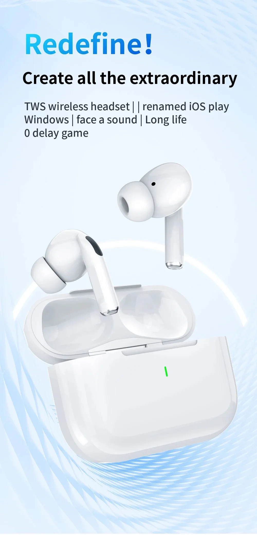 2024 New Air Pro True Wireless Bluetooth Earphones Headphones HiFi Sound Low Latency Noise Reduction Earbuds for IPhone Android 2024 New Air Pro True Wireless Bluetooth Earphones Headphones HiFi Sound Low Latency Noise Reduction Earbuds for IPhone Android
