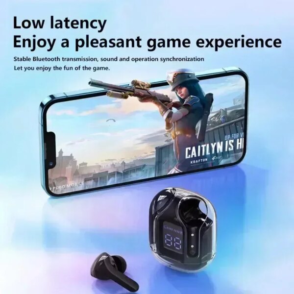 T2 Tws Wireless Bluetooth Headset Transparent Headphones ENC Power Digital Display Stereo Sound Earphones for All Smartphones - Image 5