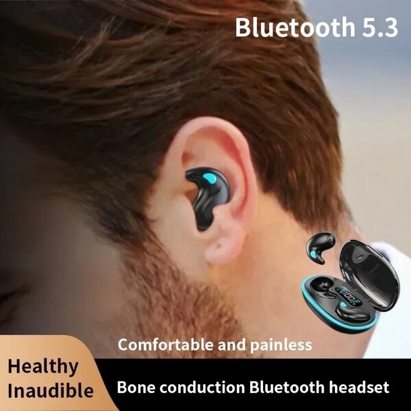 X55 Sleeping Earbuds Wireless Mini Headphones For Work TWS Bluetooth Earphone Stereo Hidden Headsets with Mic HD Call Waterproof - Image 3
