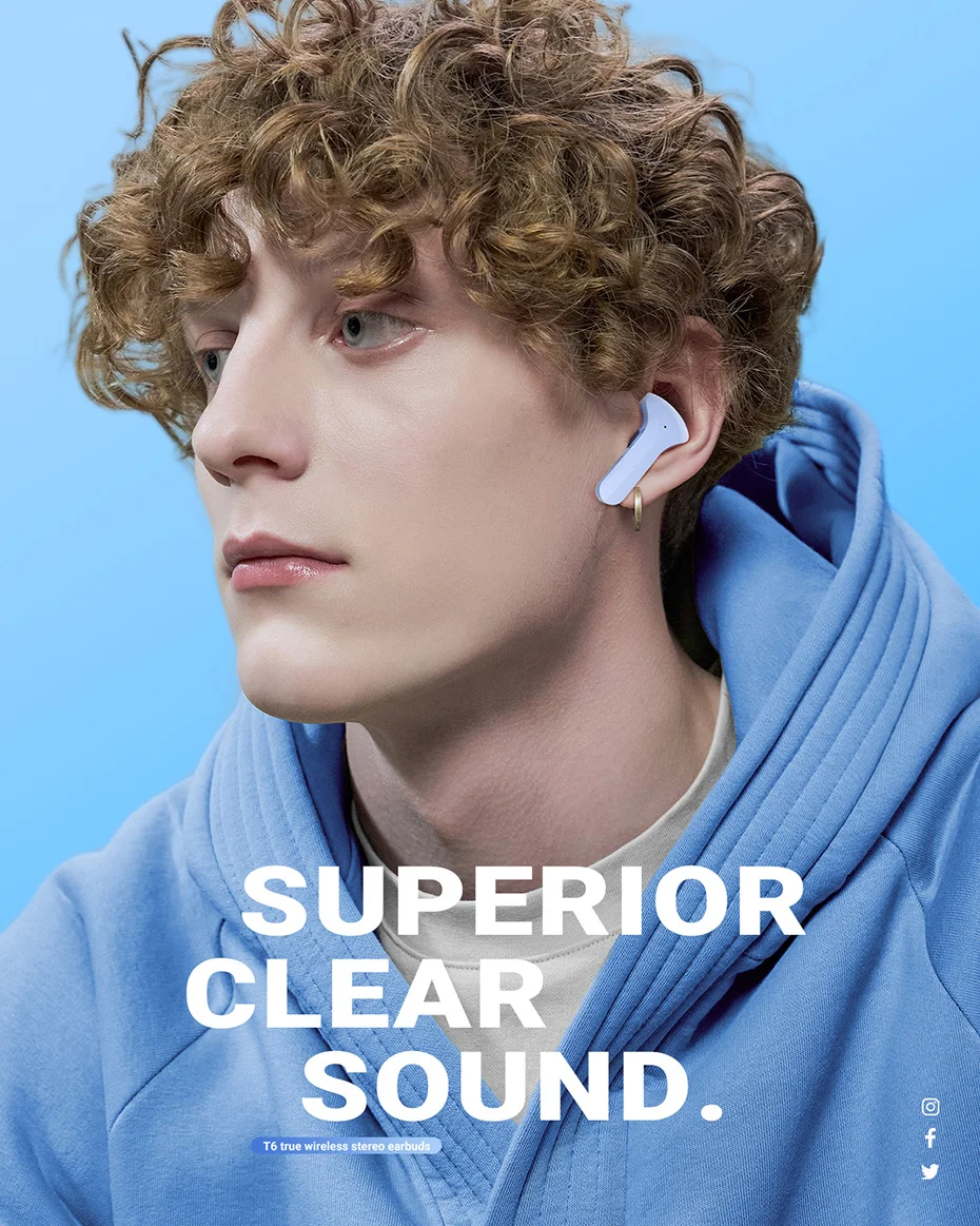 Original Wireless Bluetooth Earphone Transparent HIFI Headphones LED Power Digital Display Stereo Sound Earphones for Xiaomi