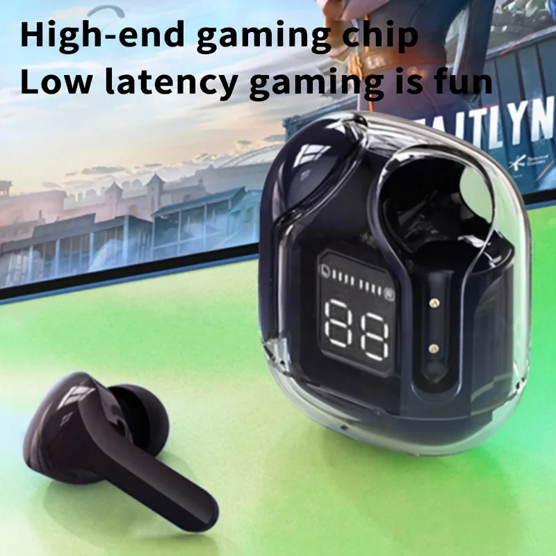Original Wireless Bluetooth Earphone Transparent HIFI Headphones LED Power Digital Display Stereo Sound Earphones for Xiaomi