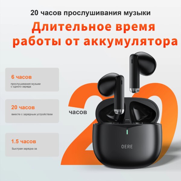 Wireless Earphones QERE E28 NEW TWS Bluetooth 5.3 HD Microphone HIFI Headphone 13mm Driver Low Latency gaming waterproof Earbud - Image 3
