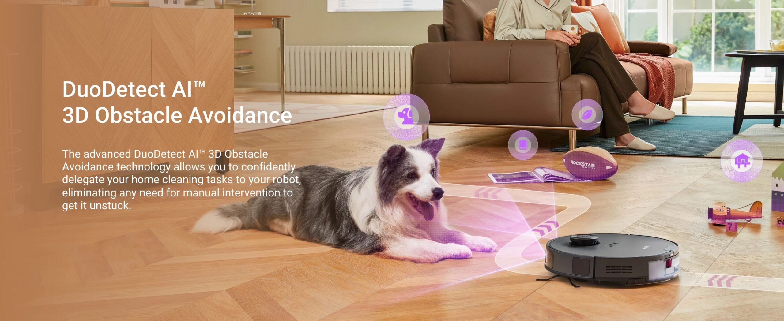 Eureka E20+ 8000 Pa Self-Emptying Robot Vacuum Cleaner, 180 Min Battery Life, DuoDetect AI 3D Obstacle Avoidance