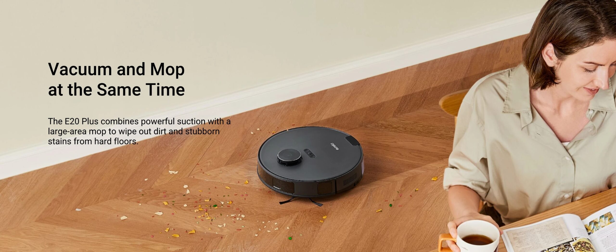 Eureka E20+ 8000 Pa Self-Emptying Robot Vacuum Cleaner, 180 Min Battery Life, DuoDetect AI 3D Obstacle Avoidance