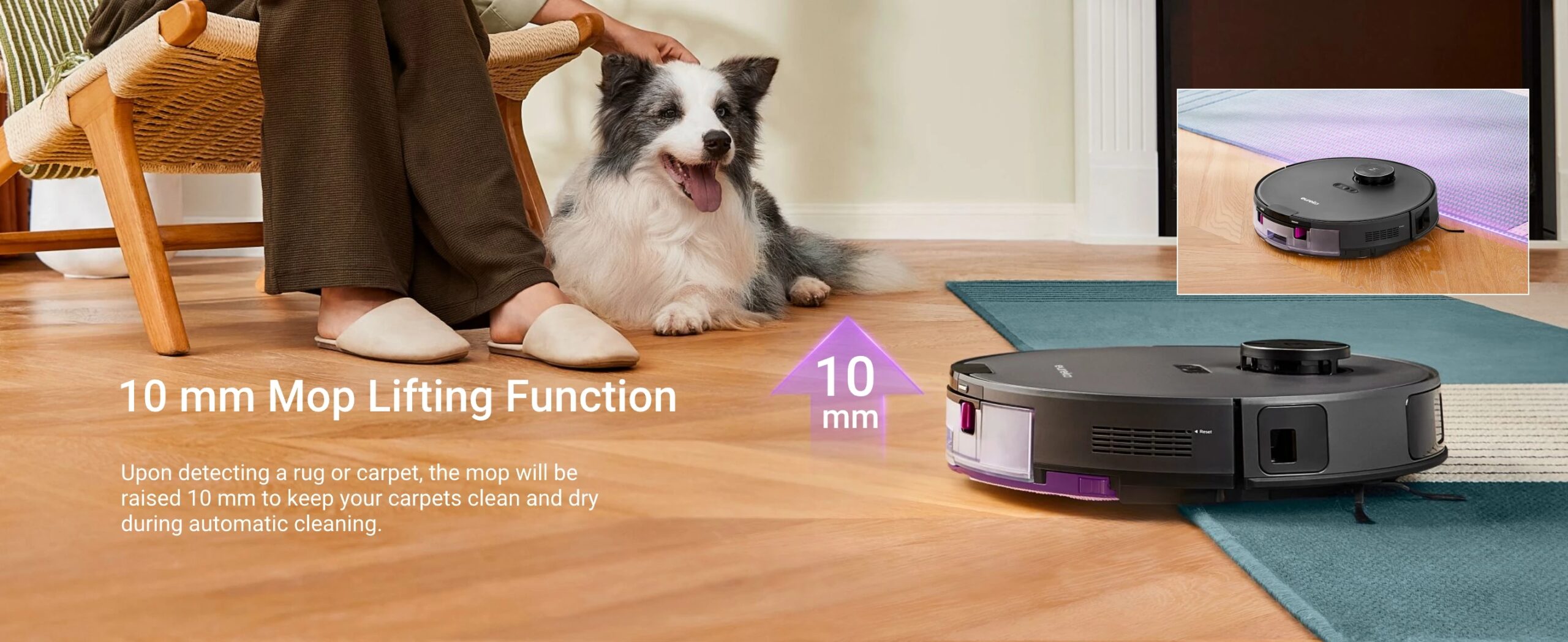 Eureka E20+ 8000 Pa Self-Emptying Robot Vacuum Cleaner, 180 Min Battery Life, DuoDetect AI 3D Obstacle Avoidance