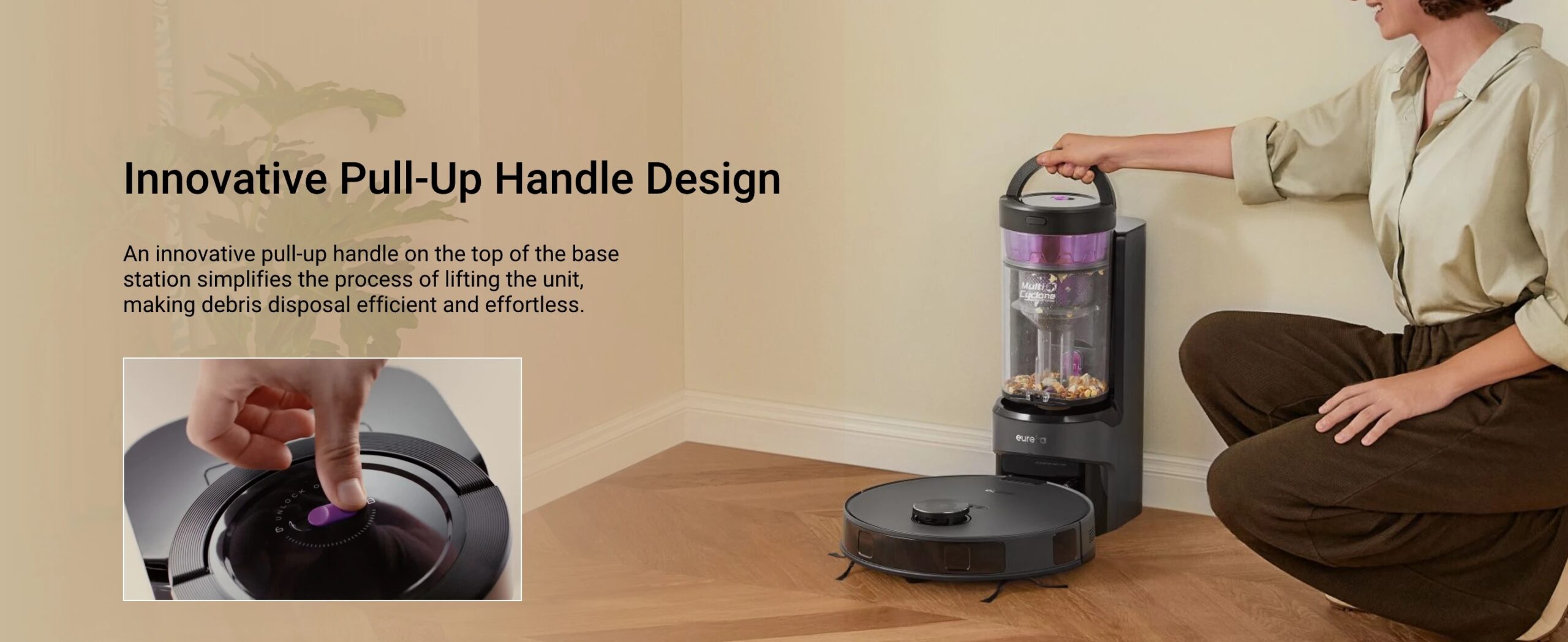 Eureka E20+ 8000 Pa Self-Emptying Robot Vacuum Cleaner, 180 Min Battery Life, DuoDetect AI 3D Obstacle Avoidance