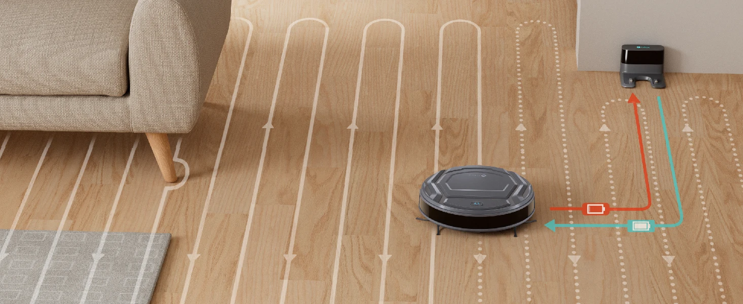 Lefant M210 Pro Robot Vacuum Cleaner, 2200Pa Powerful Suction, 120 Mins Runtime, Automatic Self-Charging, Wi-Fi/App/Alexa Contro