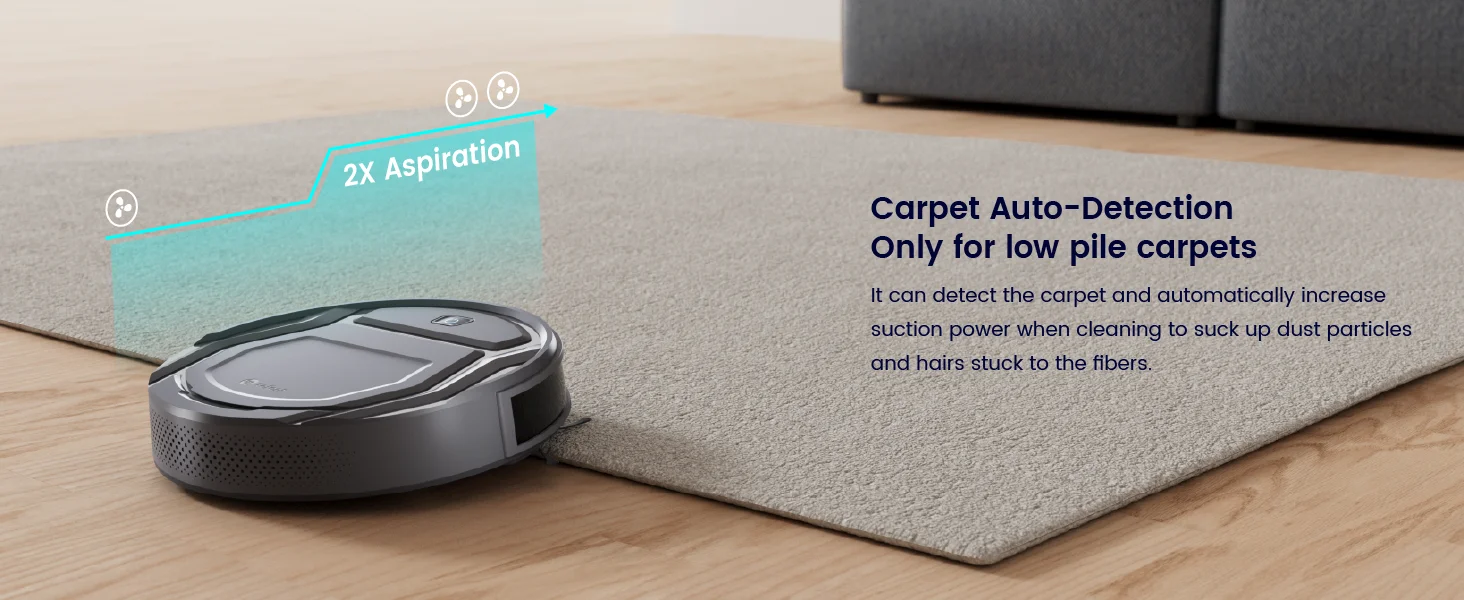 Lefant M210 Pro Robot Vacuum Cleaner, 2200Pa Powerful Suction, 120 Mins Runtime, Automatic Self-Charging, Wi-Fi/App/Alexa Contro