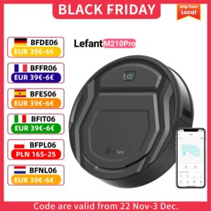 Lefant M210 Pro Robot Vacuum Cleaner, 2200Pa Powerful Suction, 120 Mins Runtime, Automatic Self-Charging, Wi-Fi/App/Alexa Contro