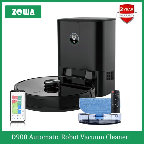 ZCWA D900 Robot Vacuum Cleaner with Auto-empty Dock, 6000PA Suction, Multi-Floor Maping, Customized Wet Dry Room Cleaning - Image 6