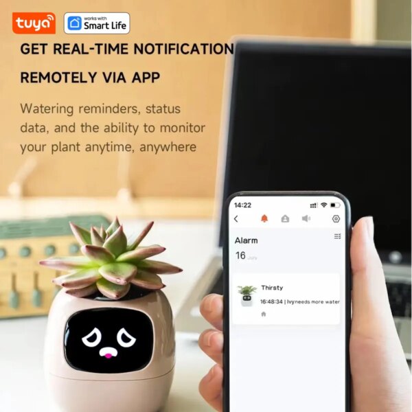 Tuya Ivy Smart Planter,Endless Fun Over 49 Rich Expressions,7 smart sensors,AI Chips Make Raising Plants Easy and Fun - Image 3