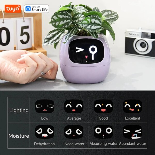 Tuya Ivy Smart Planter,Endless Fun Over 49 Rich Expressions,7 smart sensors,AI Chips Make Raising Plants Easy and Fun - Image 4